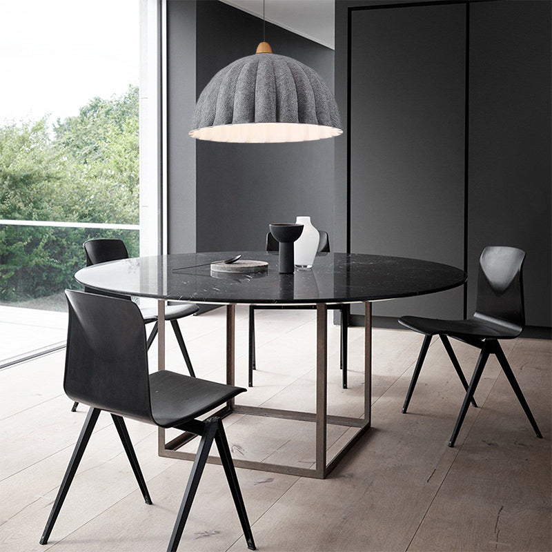 Minimalist Fashion Felt Pendant Lamp With Delightful Neutral Dome-Shaped For Lounge Area 2