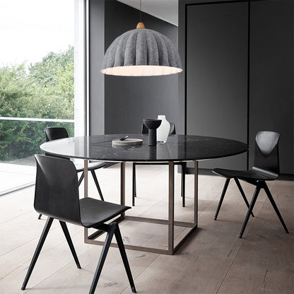 Minimalist Fashion Felt Pendant Lamp With Delightful Neutral Dome-Shaped For Lounge Area 2