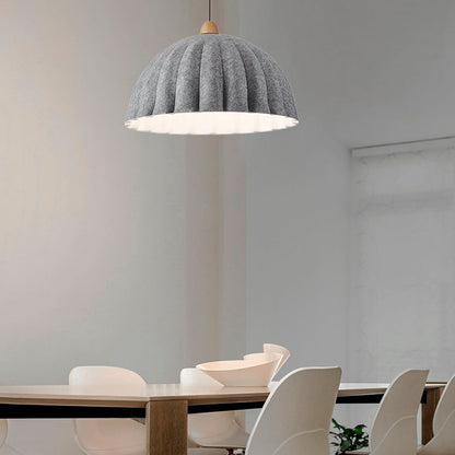 Minimalist Fashion Felt Pendant Lamp With Delightful Neutral Dome-Shaped For Lounge Area 3