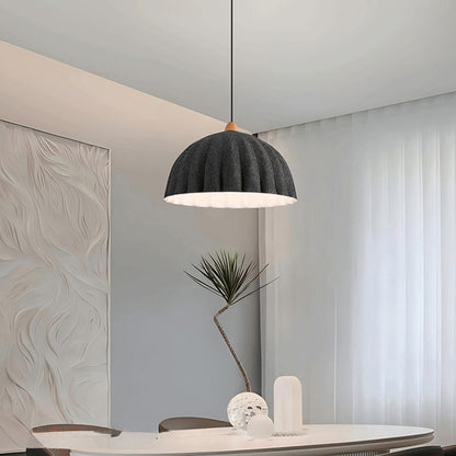 Minimalist Fashion Felt Pendant Lamp With Delightful Neutral Dome-Shaped For Lounge Area 5