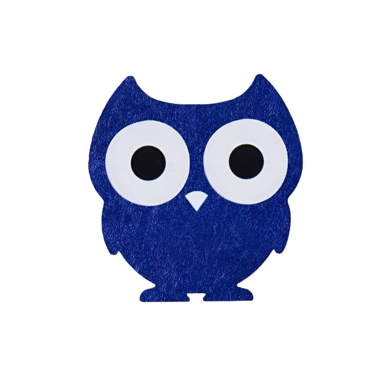 Modern Cute Owl Wall Sconce With Inviting Joyful Dark Blue Felt For Family Room 