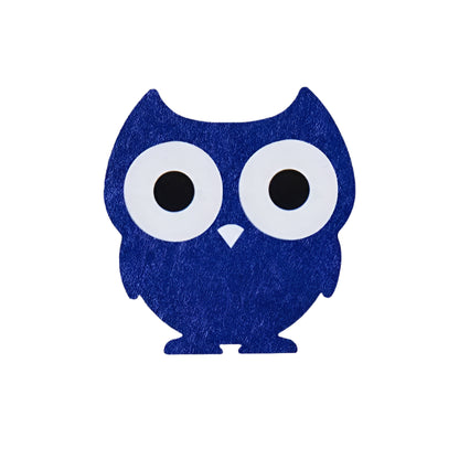 Modern Cute Owl Wall Sconce With Inviting Joyful Dark Blue Felt For Family Room 