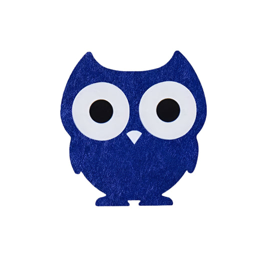 Modern Cute Owl Wall Sconce With Inviting Joyful Dark Blue Felt For Family Room 