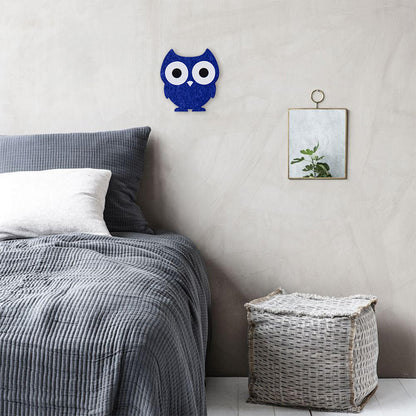 Modern Cute Owl Wall Sconce With Inviting Joyful Dark Blue Felt For Family Room 5