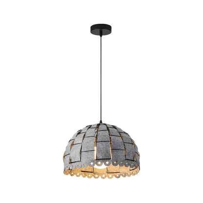 Nordic Artistic Felted Pendant Lamp With Modern Versatile Dome Shape For Dining Room