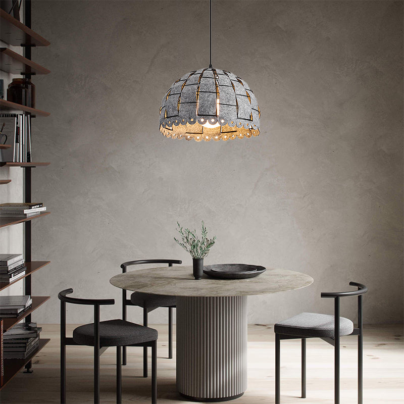 Nordic Artistic Felted Pendant Lamp With Modern Versatile Dome Shape For Dining Room 2
