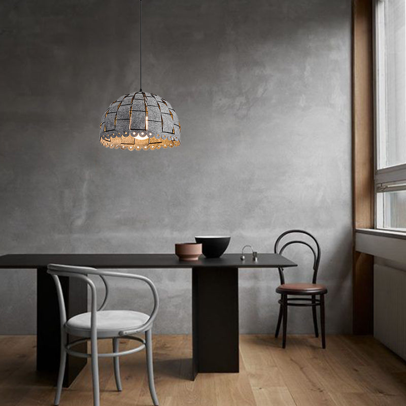 Nordic Artistic Felted Pendant Lamp With Modern Versatile Dome Shape For Dining Room 5