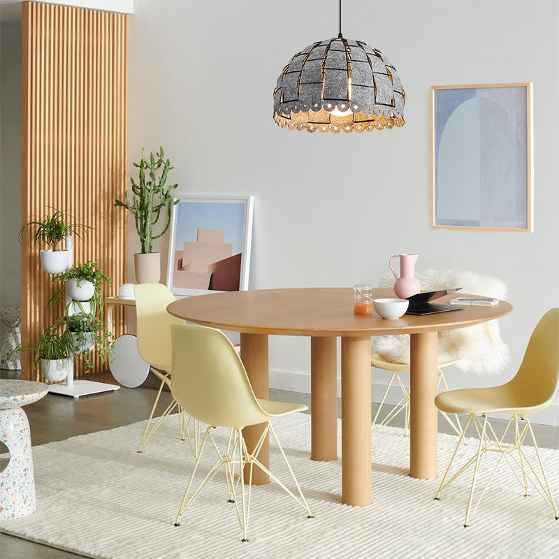 Nordic Artistic Felted Pendant Lamp With Modern Versatile Dome Shape For Dining Room 6