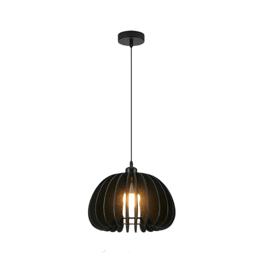 Vintage Style Pumpkin Shaped Pendant Lamp With Minimalistic Soft Felted For Upstairs Hall 