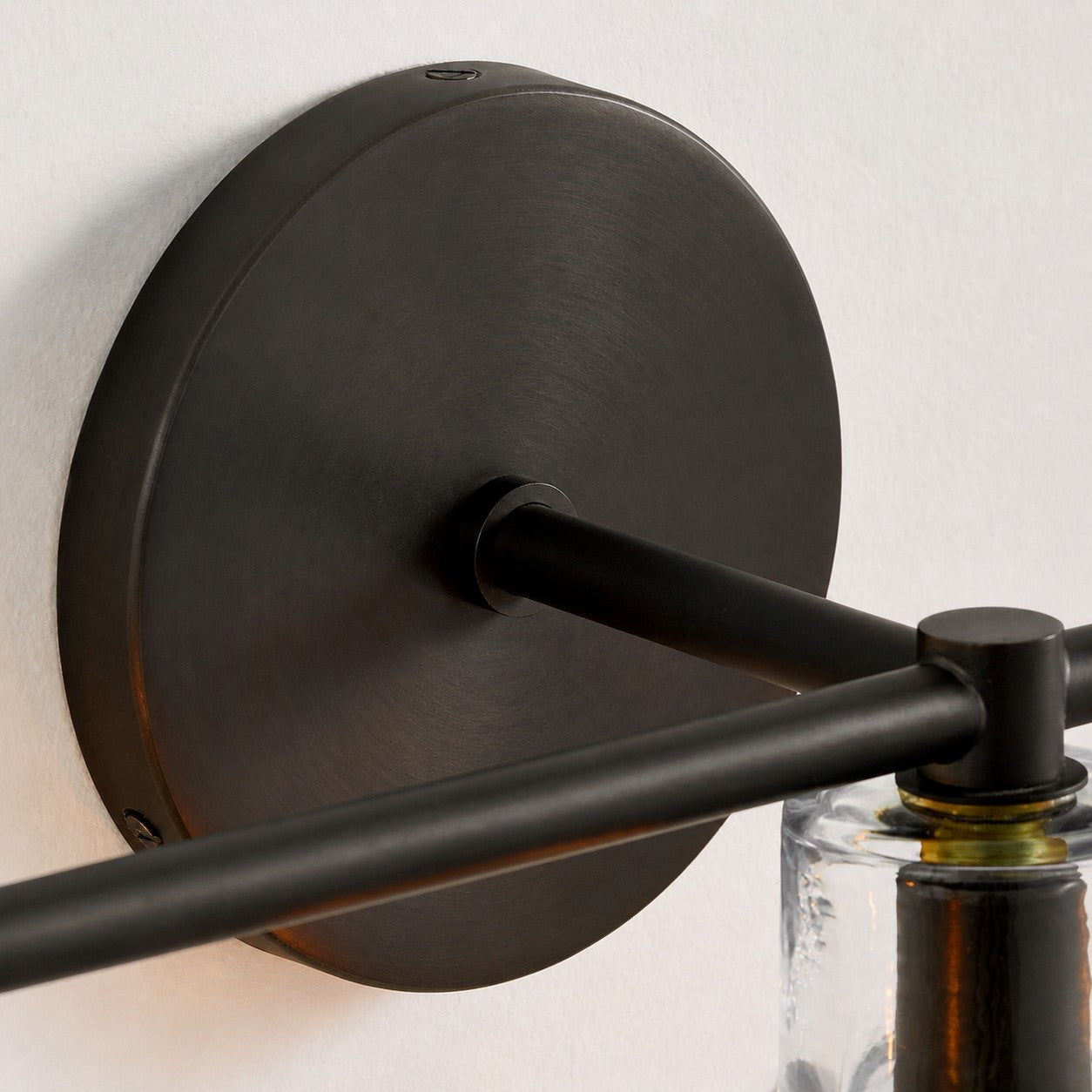 Glavira Doppel-Wandleuchte aus recyceltem Glas – Wandbeleuchtung aus Messing für den Innenbereich