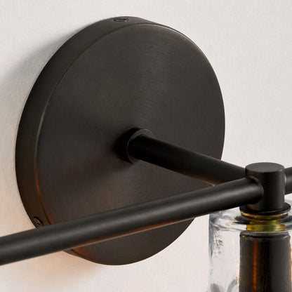 Glavira Doppel-Wandleuchte aus recyceltem Glas – Wandbeleuchtung aus Messing für den Innenbereich