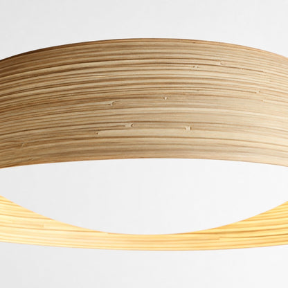 Bambori Japandi Style Bamboo Textured Ceiling Lamp - Natural Accent Light for Living Room