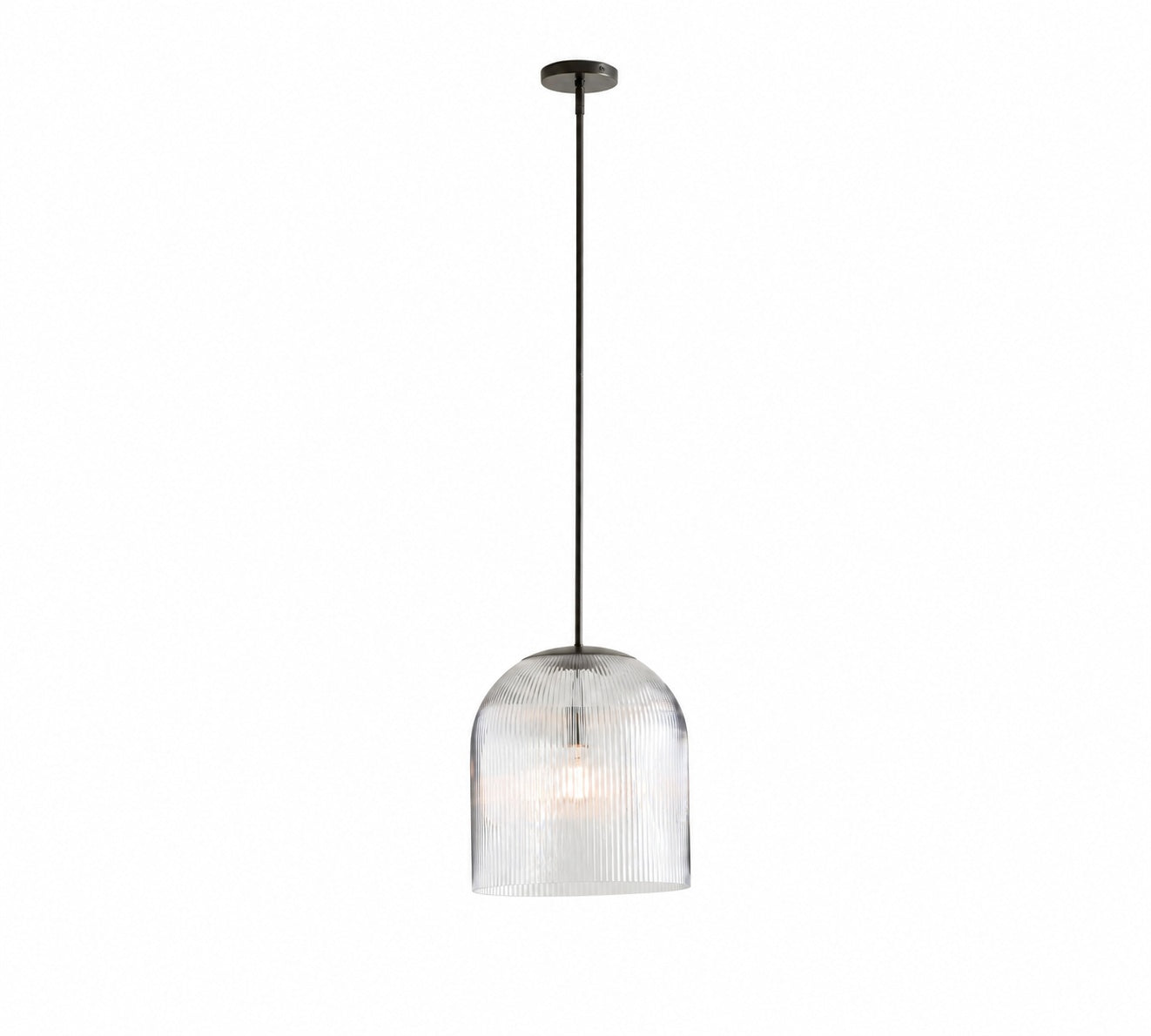 Bravira Pendelleuchte aus geripptem Glas – elegante Kücheninsellampe