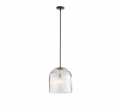 Bravira Pendelleuchte aus geripptem Glas – elegante Kücheninsellampe