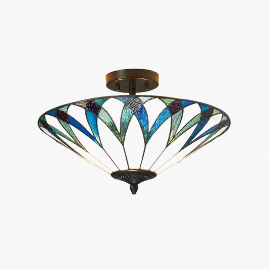 TF Allanton Tiffany Deckenleuchte – Lampenschirm im Jugendstil für Wohn- oder Esszimmer