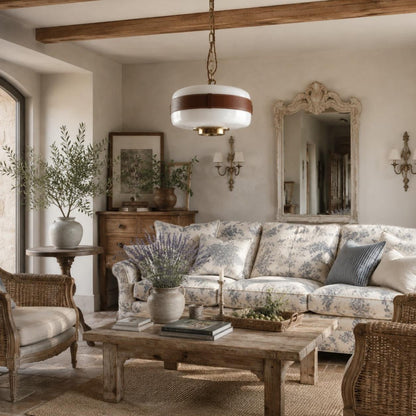 Vintage glass pendant light with warm ambience