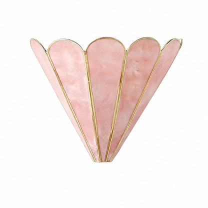 Lumica Capiz Facetten-Wandleuchte – Wandleuchte aus Messing und Eisen in Gold-Finish