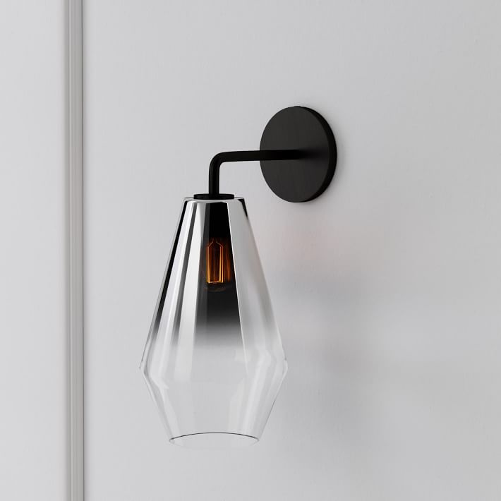 Merin Sculptural Milk Glass Geometric Wall Lamp