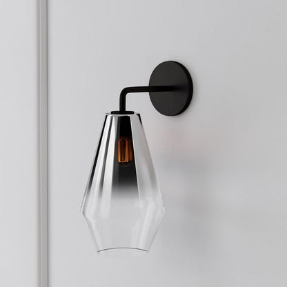 Merin Sculptural Milk Glass Geometric Wall Lamp