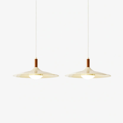 Cream Saucer Pendant Light