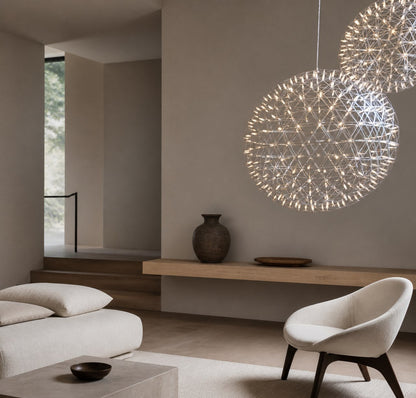Silver Spark Ball Pendant Light