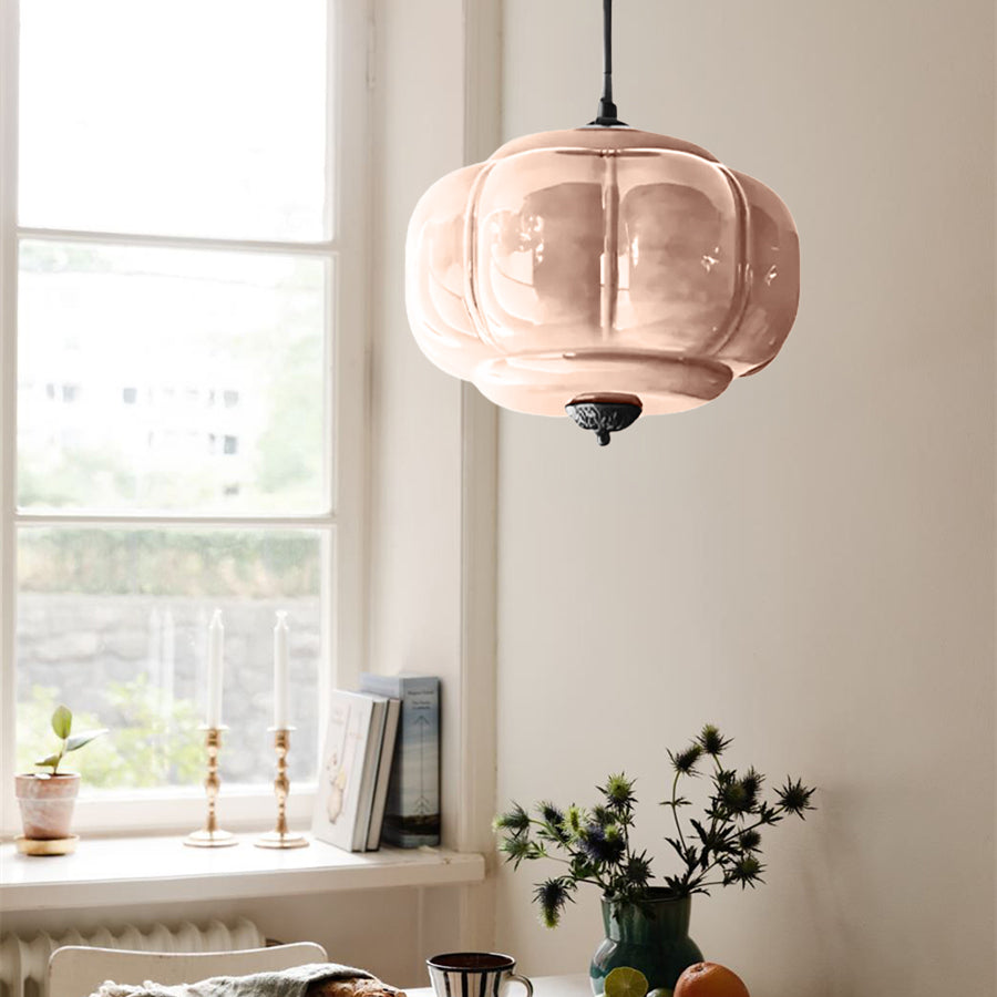 Eloise Pendelleuchte - Vintage Pendelleuchte Milchglas