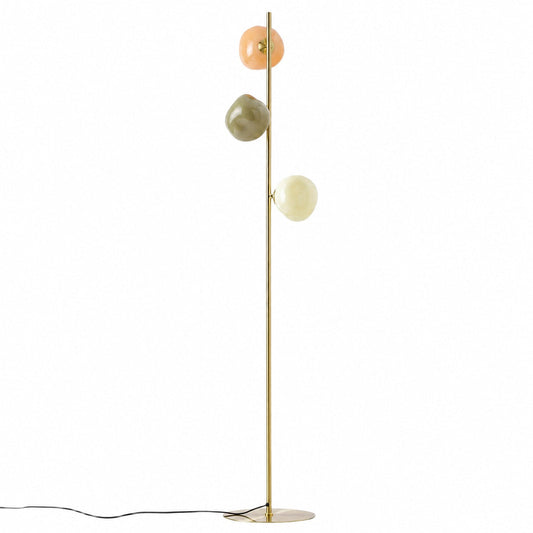 Opal Glass Floor Lamp - Modern Standing Light