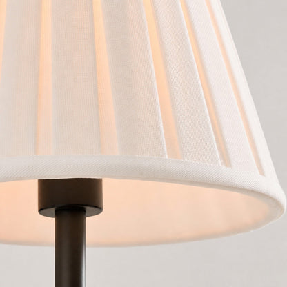 Luvora Gefalteter Leinenlampenschirm Wandlampe Vintage Modern für Schlafzimmer und Flur