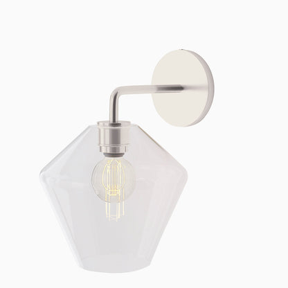 Merin Sculptural Milk Glass Geometric Wall Lamp