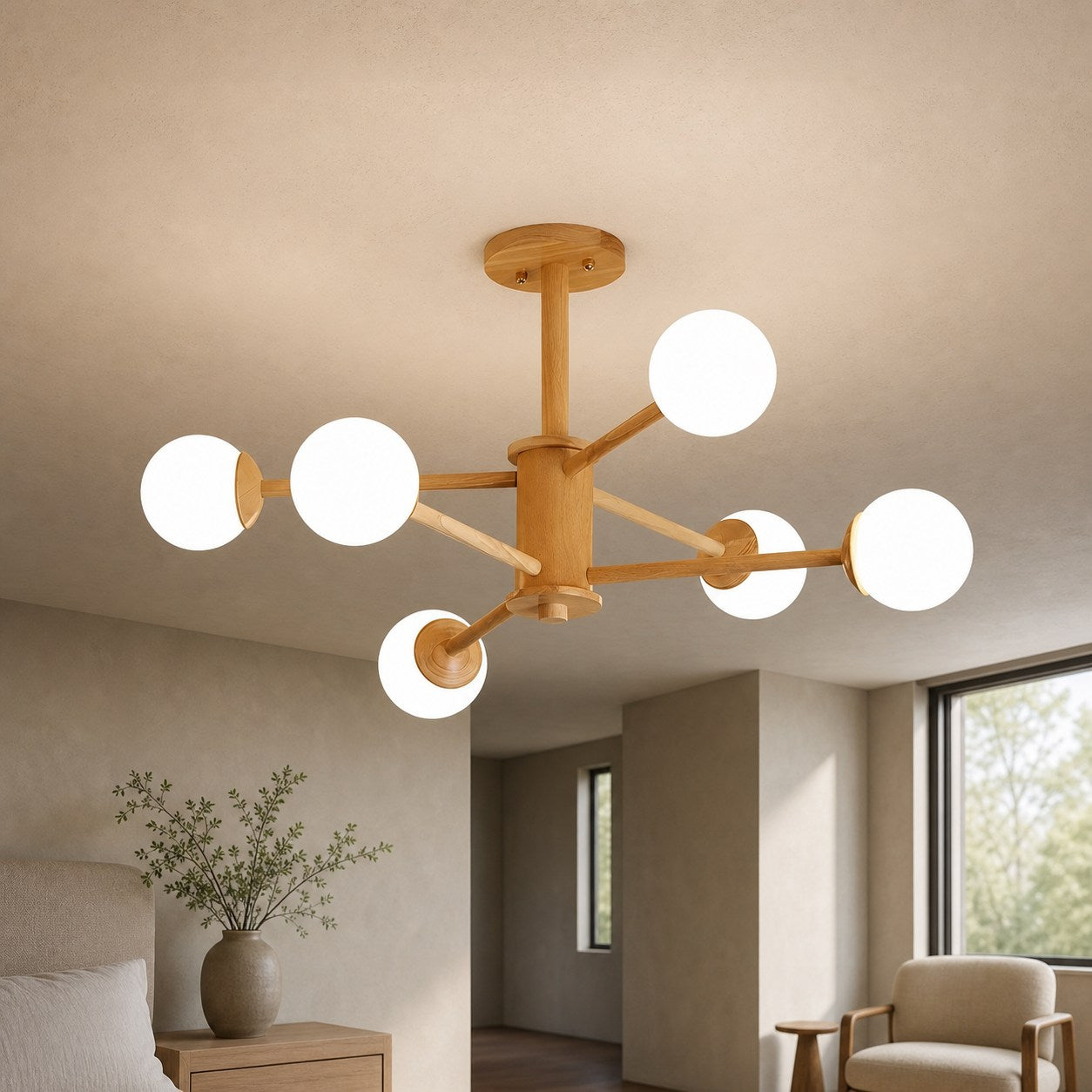 Orrise Molecular Design Ceiling Lamp - Artistic Branch Lighting Chandelier for Home Spaces