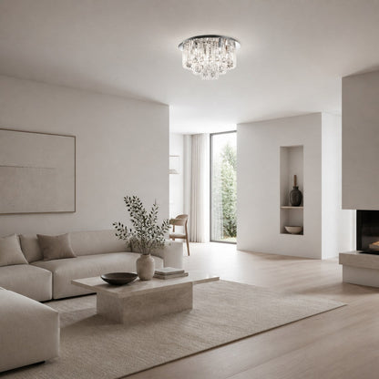 Virelis 8-flammige Deckenleuchte mit gedrehten Röhren – Modernes Kristall-Design für Esszimmer oder Wohnzimmer