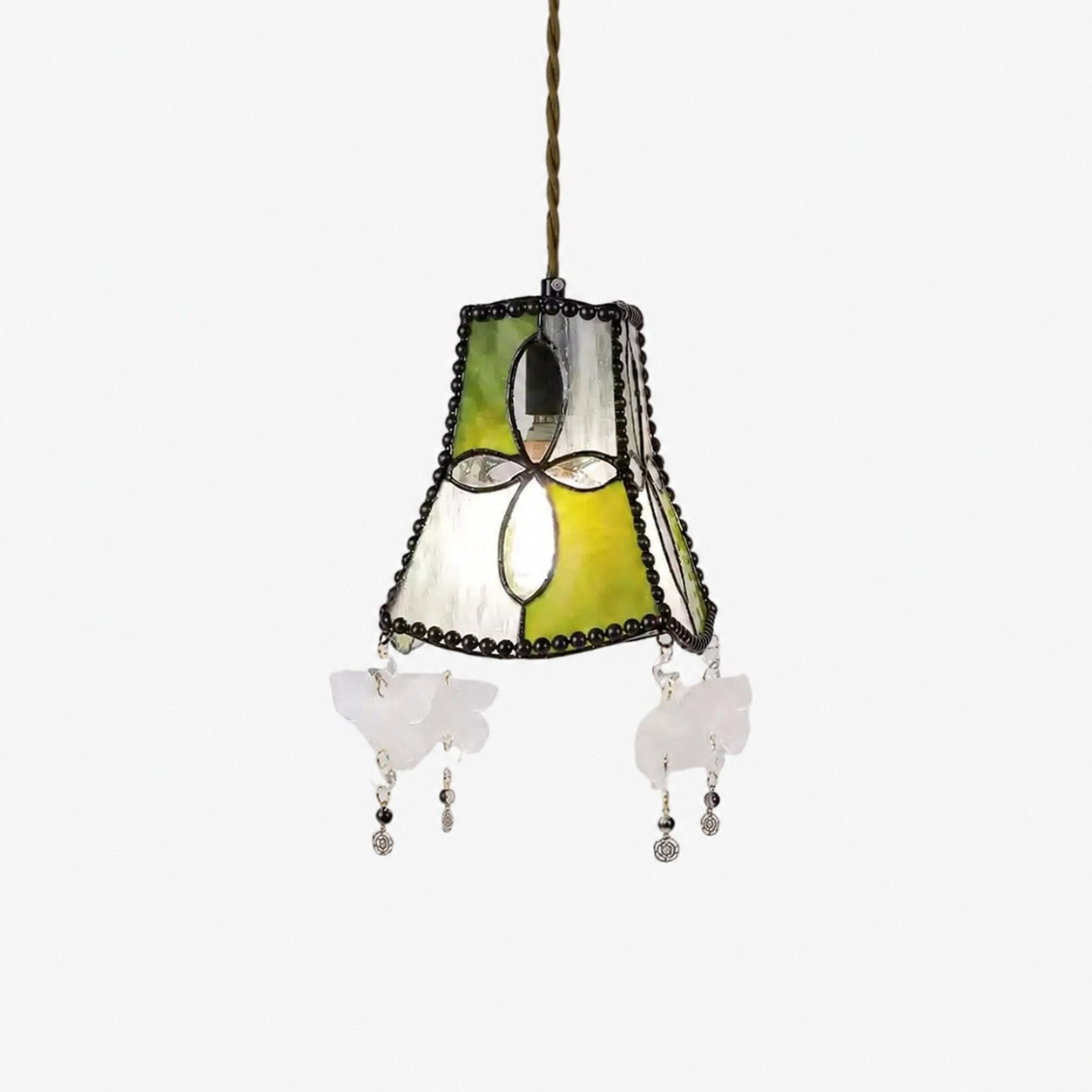 Shell Butterfly Stained Pendant Light