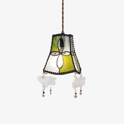 Shell Butterfly Stained Pendant Light