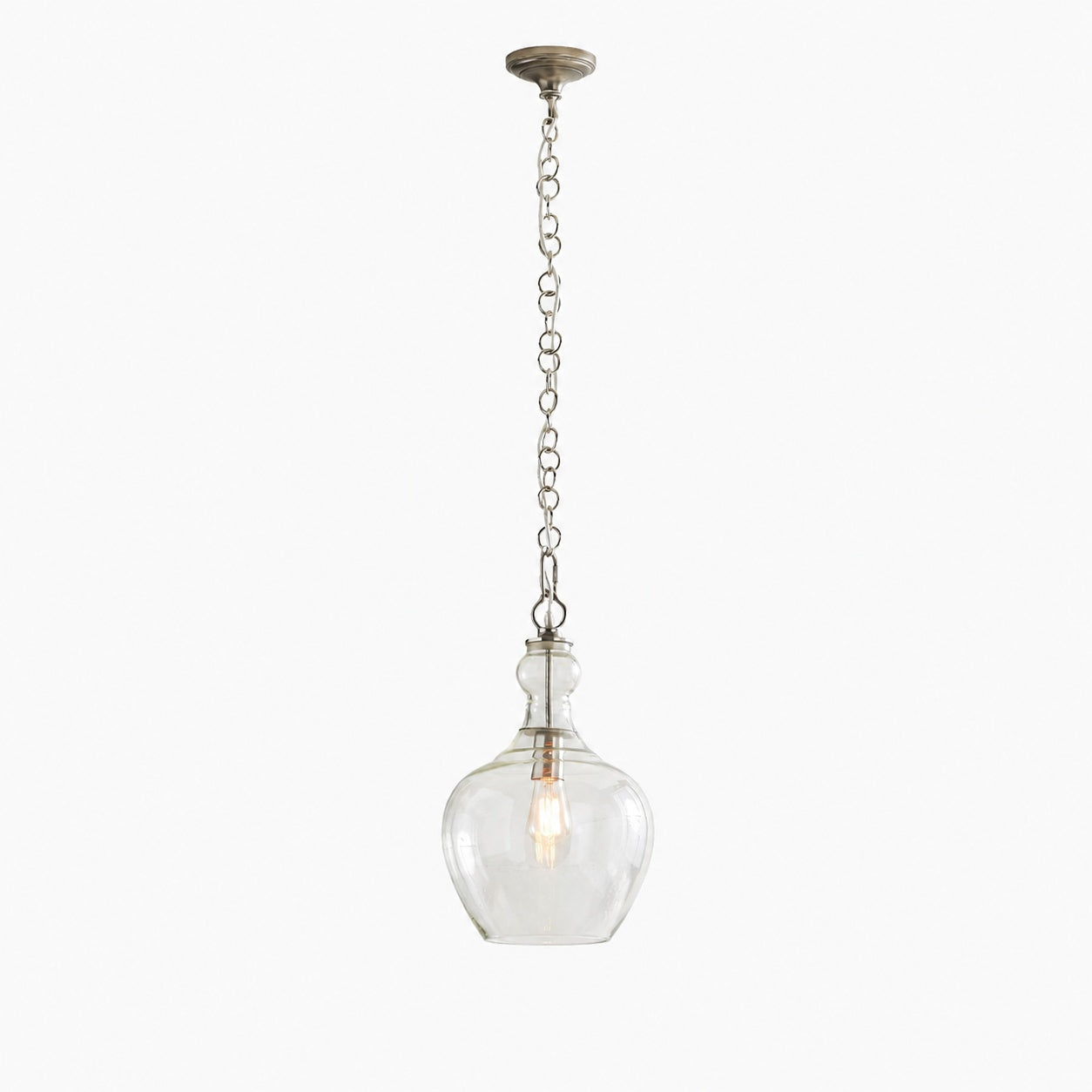 Lawson Glas-Pendelleuchte – Recyceltes und Milchglas mit Bronze-Akzent