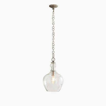 Lawson Glas-Pendelleuchte – Recyceltes und Milchglas mit Bronze-Akzent