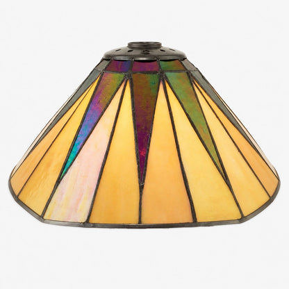 TF Dark Star Tiffany Pendant – Stained Glass Geometric Design Ceiling Light for Living Rooms