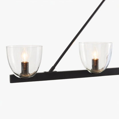 Auria Kronleuchter aus mundgeblasenem Glas und Metall – modernes Messingdesign