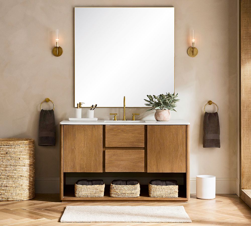 Bravira Ribbed Glass Wall Lamp - Tube Metal Light in Classic Finishes