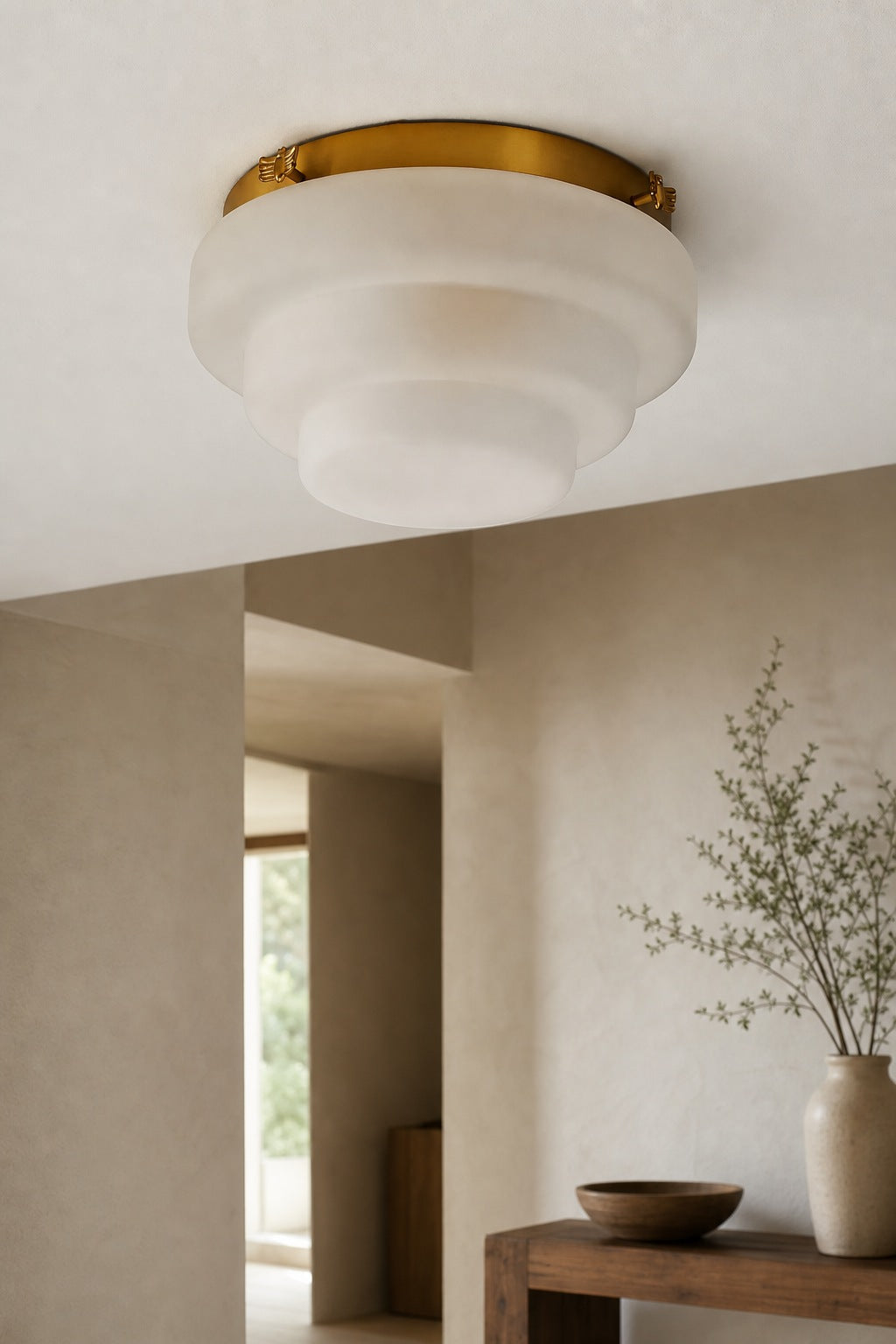 Capigia Deckenleuchte aus Glas und Metall – Moderne Leuchte für Schlafzimmer oder Flur