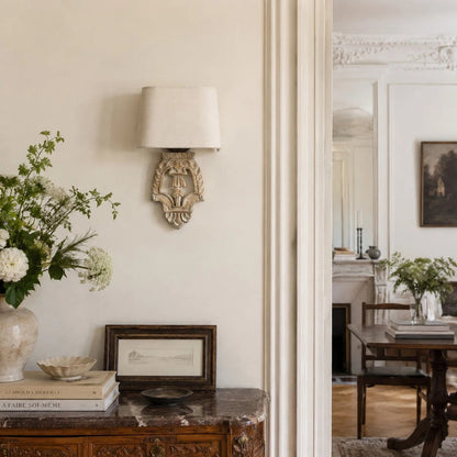 Rustic French Fabric Wall Lamp