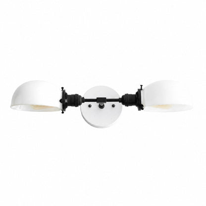 Ornato Luxe Mid-Century Vanity Light - Brass Bathroom Fixture with Opal Glass