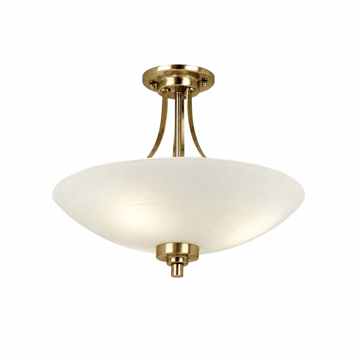 Lunetal Timeless Three-Arm Structure Semi Flush Chandelier – Vintage Pendant Light for Bedroom or Entry