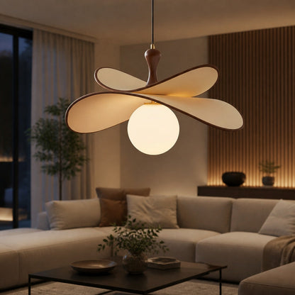 Orrise Floating Glass Globe Pendant with Metal Accents - Modern Minimalist lights for Kitchen and Dining Rooms
