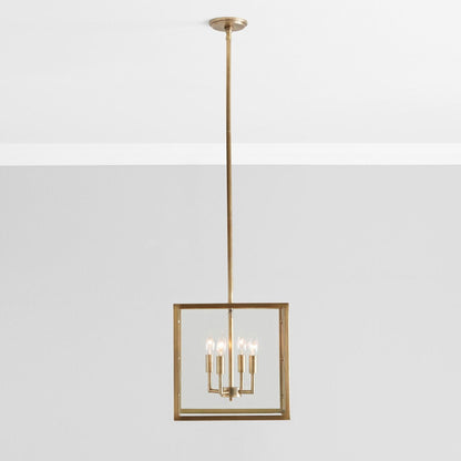 Ferrix Outdoor Lantern Pendant Lamp – Industrial Glass and Iron Design for Modern Spaces