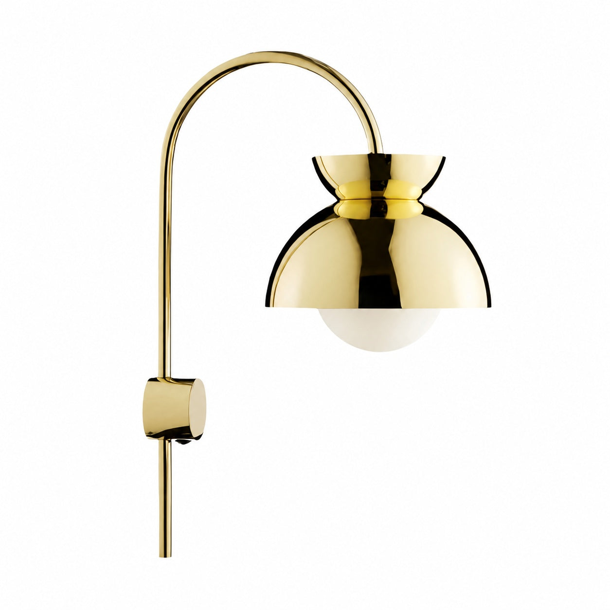 Aurelia Wall Lamp with Tiered Dome Design in Modern Metal for Bedroom or Hallway