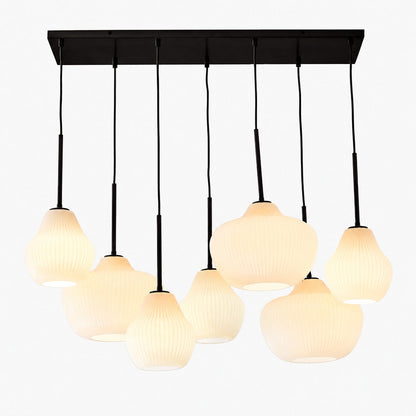 Rivrona Zeitgenössischer 7-flammiger Kronleuchter – Moderne Glasbeleuchtung für Esszimmer