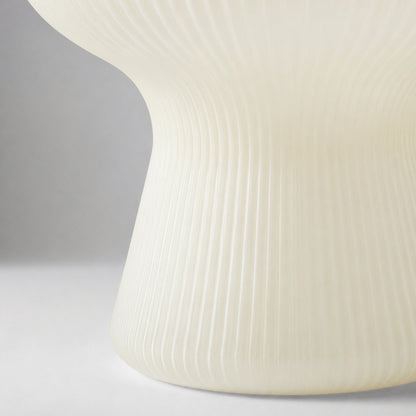 Nera Ribbed Glass Table Lamp Retro – Modern Design Glow Nightstand Accent