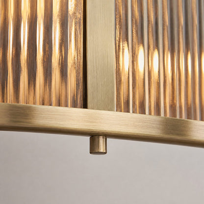RibGlow Pendelleuchte aus geripptem Glas – Pendelleuchte im Antikstil für das Esszimmer