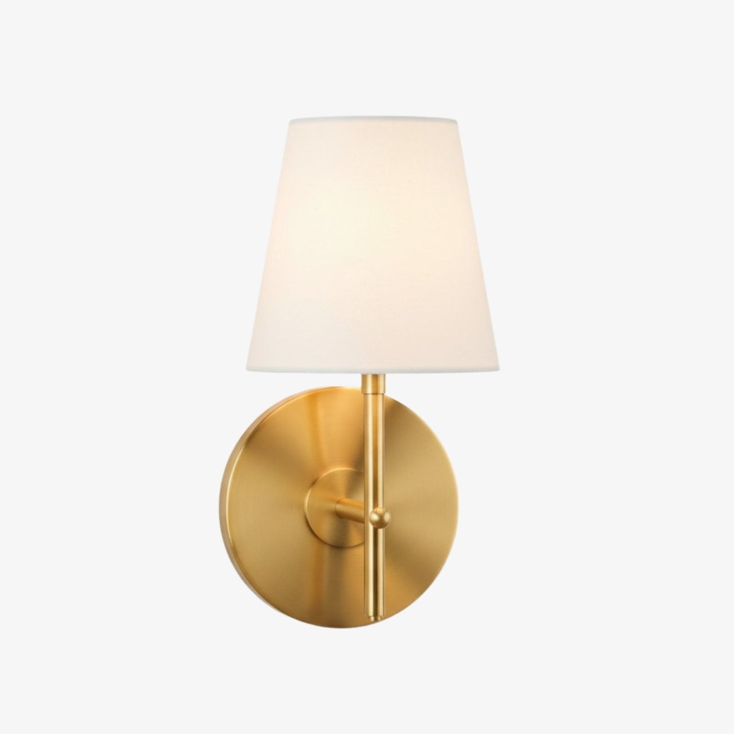 Ornato Retro Modern Wall Sconce with Linen Shade and Curved Arm for Accent and Task Lighting