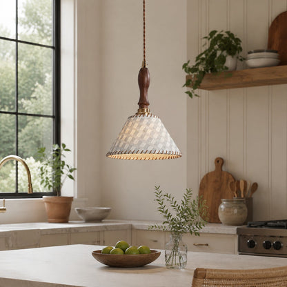 Wabi-Sabi Fabric Pendant Light